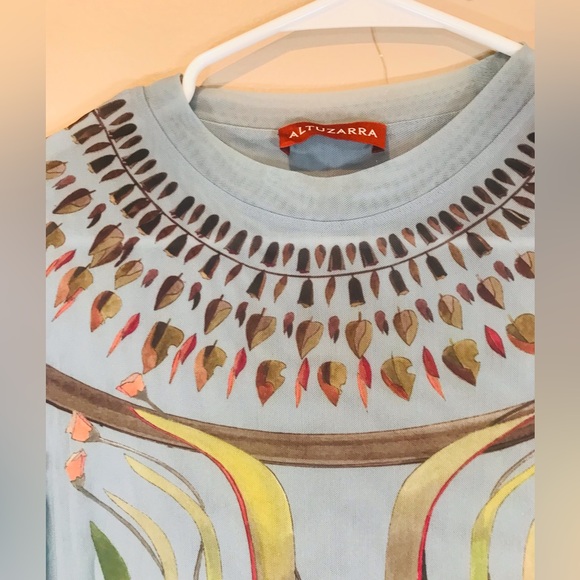 NWOT $1,475 Altuzarra Atalanti Printed Stretch-mesh Maxi Dress - Blue Size US6 - Picture 9 of 11